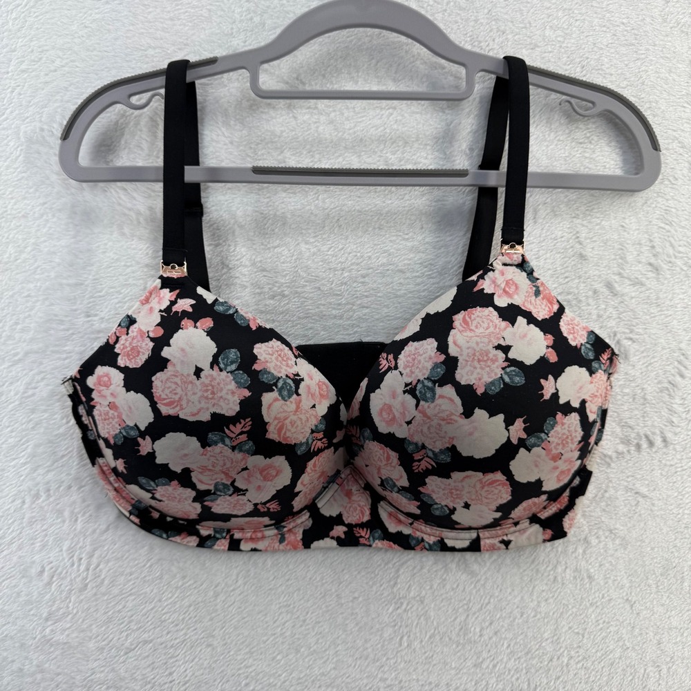 Victoria's Secret Body By Victoria Floral Print maternity/nursing Bra 36DDD
